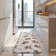 thumbnail image 4 of Beige Highland Cow Flower Pattern Kitchen Rug Mat,Kitchen Runner Rugs Non Skid Washable,Decorative Kitchen Floor Mats for Kitchen,Sink,Laundry,17"x47.2", 4 of 7