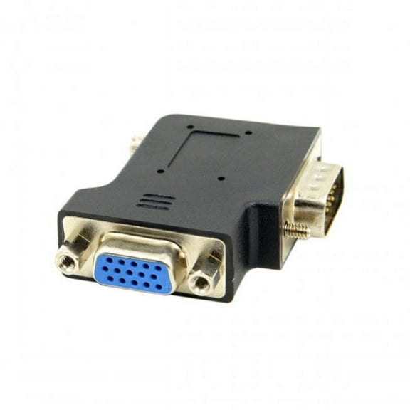 JSER Vertical Flat Left Angled 90 Degree VGA SVGA Male To Female extension Adapter