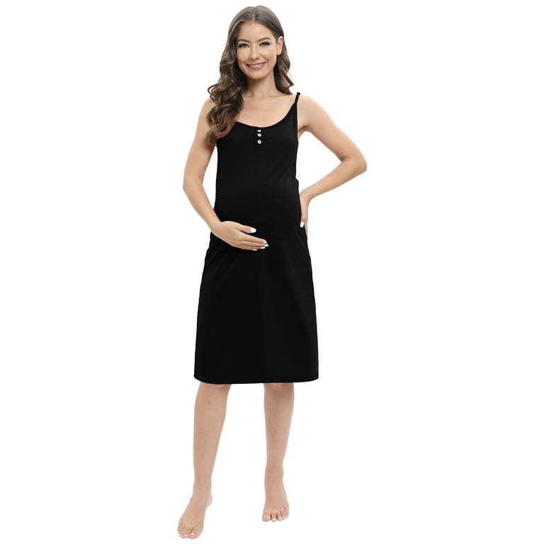 Womens Maternity Nursing Nightgown and Robe Set 2 Piece Nursing