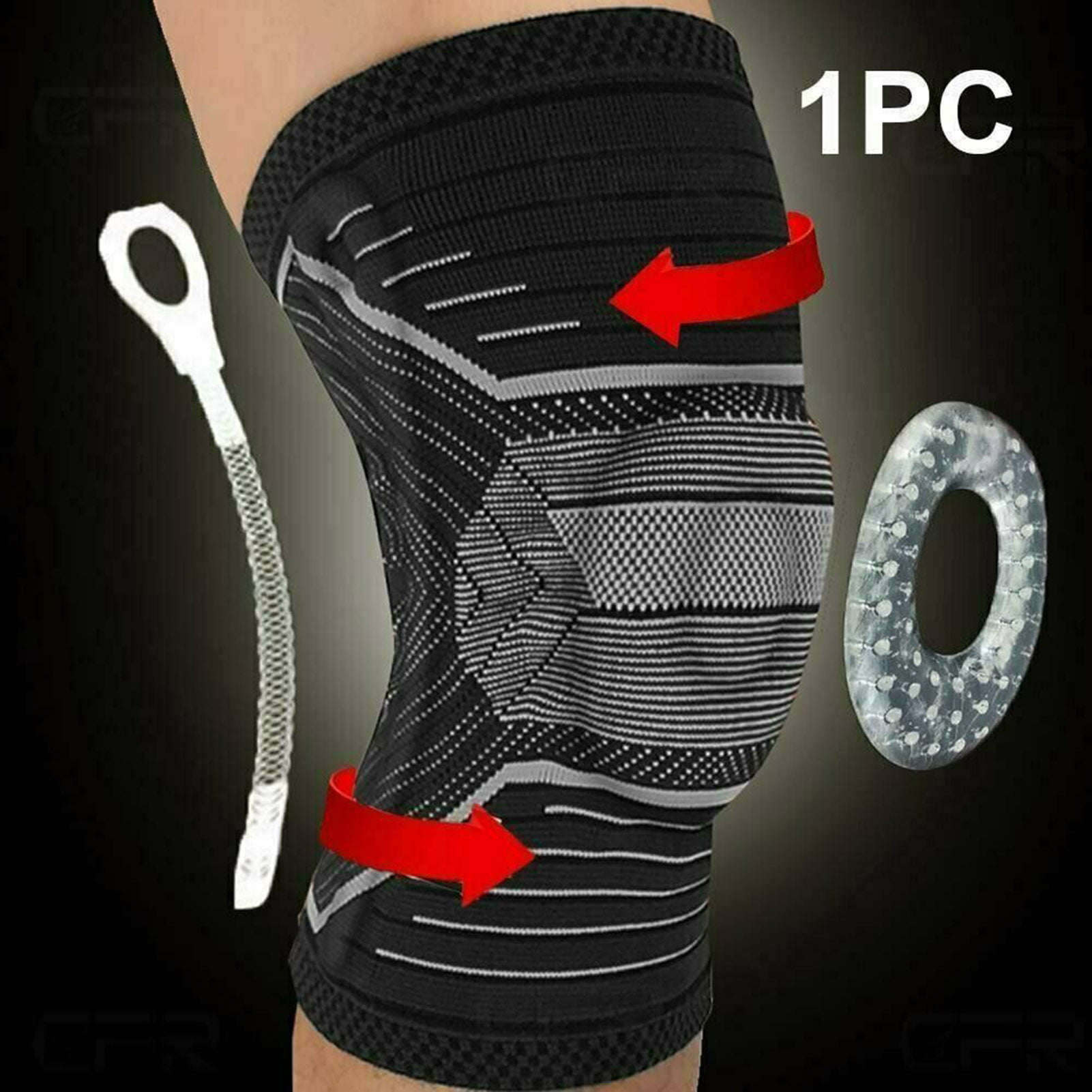 Details about   2Pcs Durabble Comfortable Knee Wraps Elastic Knee Protector for Running Hiking 