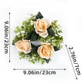thumbnail image 3 of MERILER Candlestick Garland Wreath - Artificial Rose Candle Flower Ring for Home Party Wedding Table Decoration, Silk Cloth Material, Christmas Holiday Centerpiece, 3 of 6