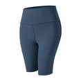thumbnail image 5 of Sngxgn High Waist Biker Shorts for Women Tummy Control Running Exercise Yoga Shorts(Navy,XL), 5 of 5