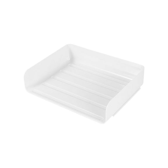 Aihimol Stackable Desktop Letter Tray,Paper Document Tray Organizer, White Plastic Desk File Rack for A4 Paper, Magazine, Receipts, Office Supplies