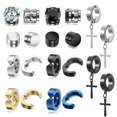 thumbnail image 1 of Juego de pendientes LEBOCADO de acero inoxidable sin piercings (10 pares), 1 of 8