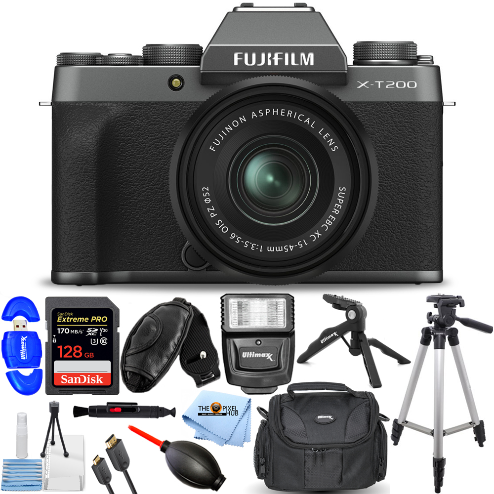 FUJIFILM XT200 Mirrorless Digital Camera with 1545mm Lens (Dark