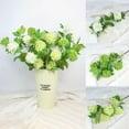 thumbnail image 4 of Lssam Hydrangea Artificial Flowers Faux Hydrangea Silk Flowers Home Decor 5 Head Hydrangea Fake White Snowball Viburnum Long Stem Flower for Vase Indoor Outdoor Wedding Table Centerpieces Decor, 4 of 7