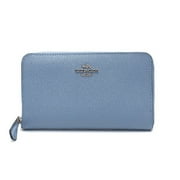 Coach Crossgrain Leather Medium Zip Around Wallet, Slate