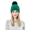 thumbnail image 6 of GENEMA Simple Fashion Knitted Hat with pompom Thick Warm Personality Knitted Hat Solid Color Autumn & Winter for Ladies Women, 6 of 16