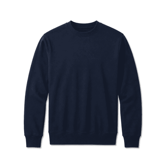 Hangout Unisex Plain Crewneck Sweatshirt Navy Size S | Soft Fleece Long Sleeve Pullover | Casual Heavyweight Crew Neck Sweatshirt for Men & Women