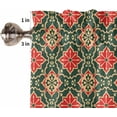 thumbnail image 5 of Kitchen Curtains Set, Red Turquoise Kitchen Curtains and Valances Set, Morocco Modern Geometric Ethnic Art Rod Pocket Tier Curtains 24 Inch Length for Cafe/Bedroom Windows, 5 of 6