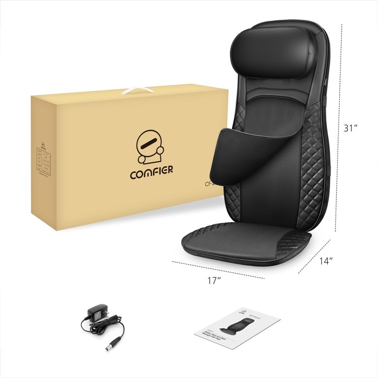 Comfier Shiatsu Neck Back Massager,Height Adjustable Massage Chair Pad --CF-2113P