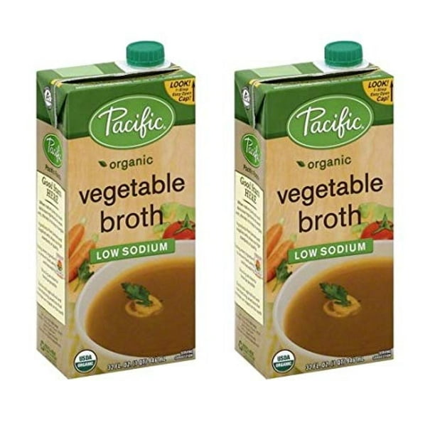 Pacific Broth, Vegetable, Organic, Low Sodium, 32 Oz (Pack of 2