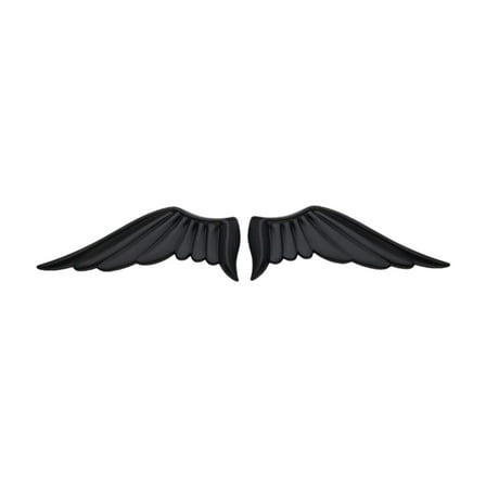 Ysmzzmsy1PCS 3D Metal Angel Wing Car Emblem, 1.5 x 4.2 inches, Black Decorative Adhesive Sticker for Vehicles