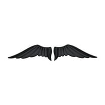 Ysmzzmsy1PCS 3D Metal Angel Wing Car Emblem, 1.5 x 4.2 inches, Black Decorative Adhesive Sticker for Vehicles