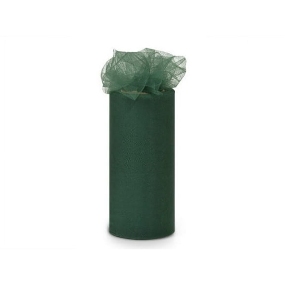 Pack Of 1, Solid Emerald Flame Retardant Tulle Ribbon 6" X 25 Yds Nylon Netting Great Floral & Gift Netting Ribbon