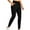 Black, variant on WIZUTIZ Womens Leggings Ultra Thin Relaxed Slimming with Pockets Yoga Trousers Elastic Stretch High Rise 7/8 Length Pants Solid Pants for Teen Girls Running Date Beige