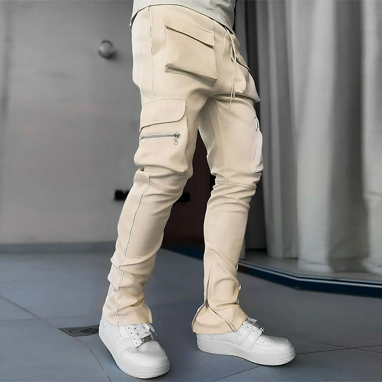 Cargo Pants for Men Relaxed Fit Causal Pants Slim Work Streetwear Baggy Pants  Fashion Outdoor Hiking Pant with Multi-Pocket 