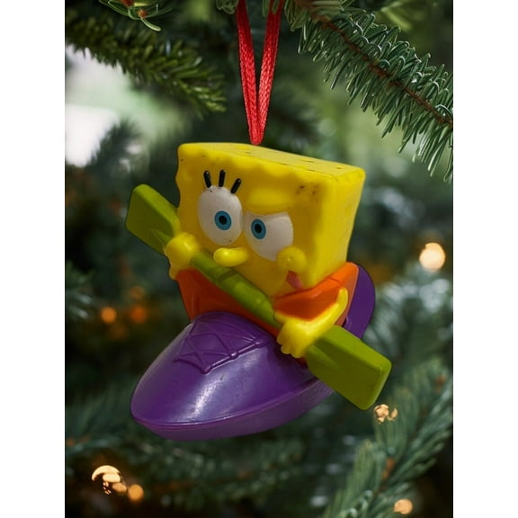 ORNAMENT Spongebob SquarePants Canoe Kayak PVC 3” Figure Figurine Charm Dangler