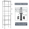 thumbnail image 4 of 6-Tier Wire Shelving Unit Adjustable Metal Shelving 600Lb Capacity Storage Shelves for Closet Kitchen Wire Rack Shelf Organizer for Small Space, Silver, 4 of 8