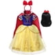 thumbnail image 1 of Vestido de princesa Blancanieves de Disney para niña, disfraz con capa, vestido de baile de encaje para Halloween, vestido de fiesta de cumpleaños para niños de 2 a 12 años, 1 of 4