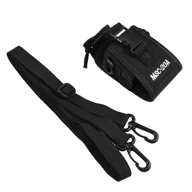 Estuche de nailon negro MSC-20A con correa para radio bidireccional Kenwood Motorola/HYT