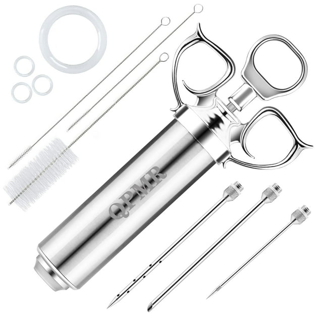 Kit de jeringas para inyectores de carne QPMR de acero inoxidable de gran capacidad, 60 ml