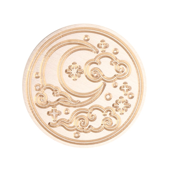 Sun Moon Stars Round Retro Wax Seal Stamp Head Fire Paint para invitación de boda JShteea El nuevo