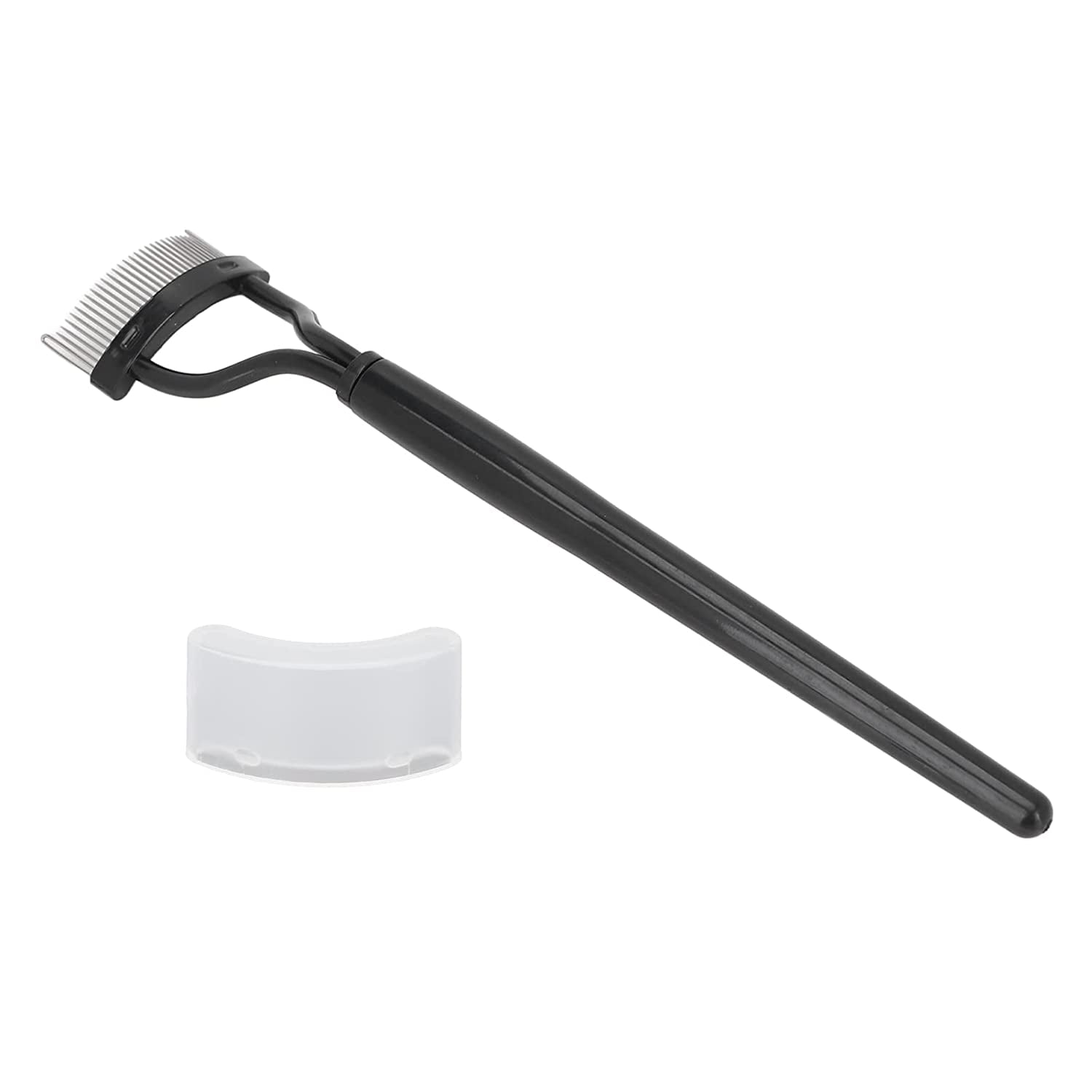 Eyelash Comb, Separate Cover Stainless Steel Material Portable Compact