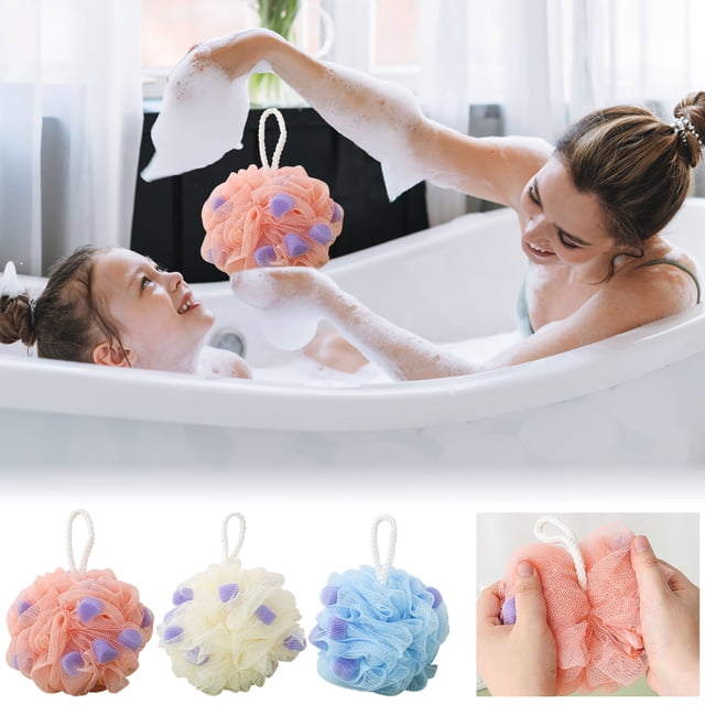 Flor de Baño - Esponja de Baño Exfoliante Suave y Antideslizante, Herramienta de Belleza para Exfoliar La Piel En Una Experiencia de Baño Relajante