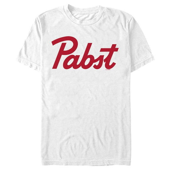 Men's Pabst Red Logo  Graphic Tee White X Large