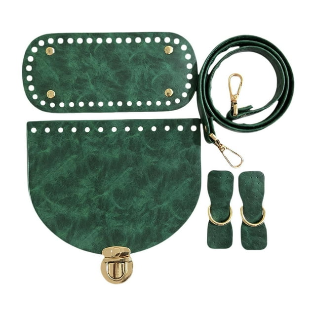 Abbracc PU Leather Bag Knitting Set DIY Bag Making Kit for Home Professional Enthusiasts Green