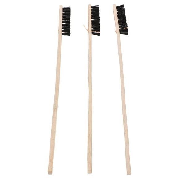 GOOHOCHY 3pcs Wooden Long Handle Brush for Bird Cage Cleaning Tools with Random Color Bird Accessories