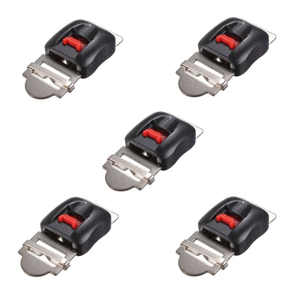 5Pcs Motorcycle Helmet Clip Chin Strap Quick Release Disconnect Buckle,5 x Motorcycle Helmet Plastic Pull Buckle,Black&Red