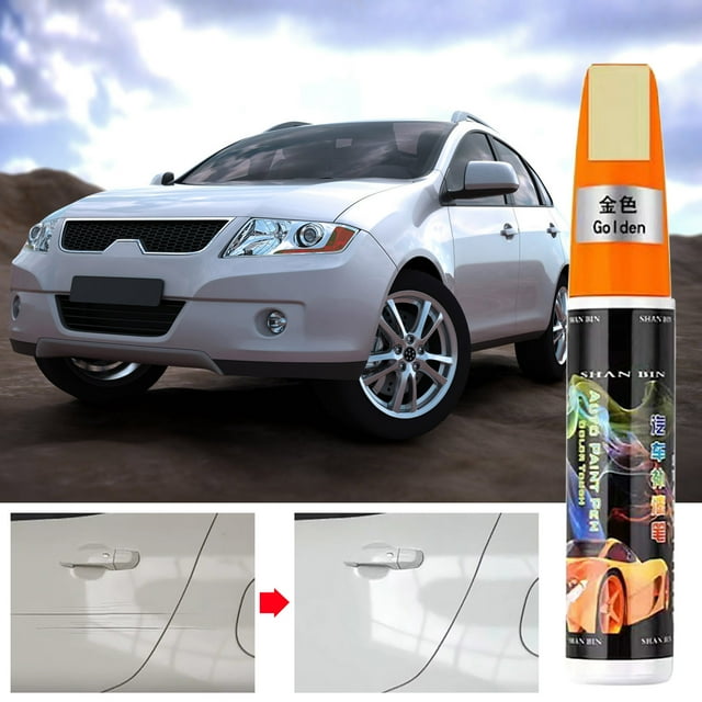 Car Scratch Repair Pen, 2-in-1 Touch-Up Paint, Automotive Scratch Remover, 12ML Quick Drying Formula, Color-Matching, Metal Tip & Brush, DIY Vehicle Paint Restoration Kit, Chip Fix Tool