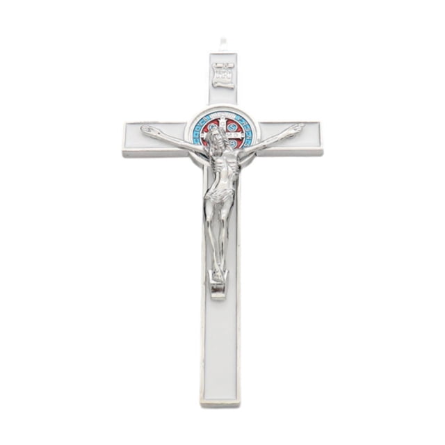 Figura de Crucifijo católico de metal Strade Fareast Limited decoración de pared acero 19,5 cm x 9,7 cm