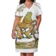 thumbnail image 3 of Vestido holgado de verano con estampado de rana y Sapo para mujer traje holgado con bolsillos diseño de lujo para fiesta, 3 of 7