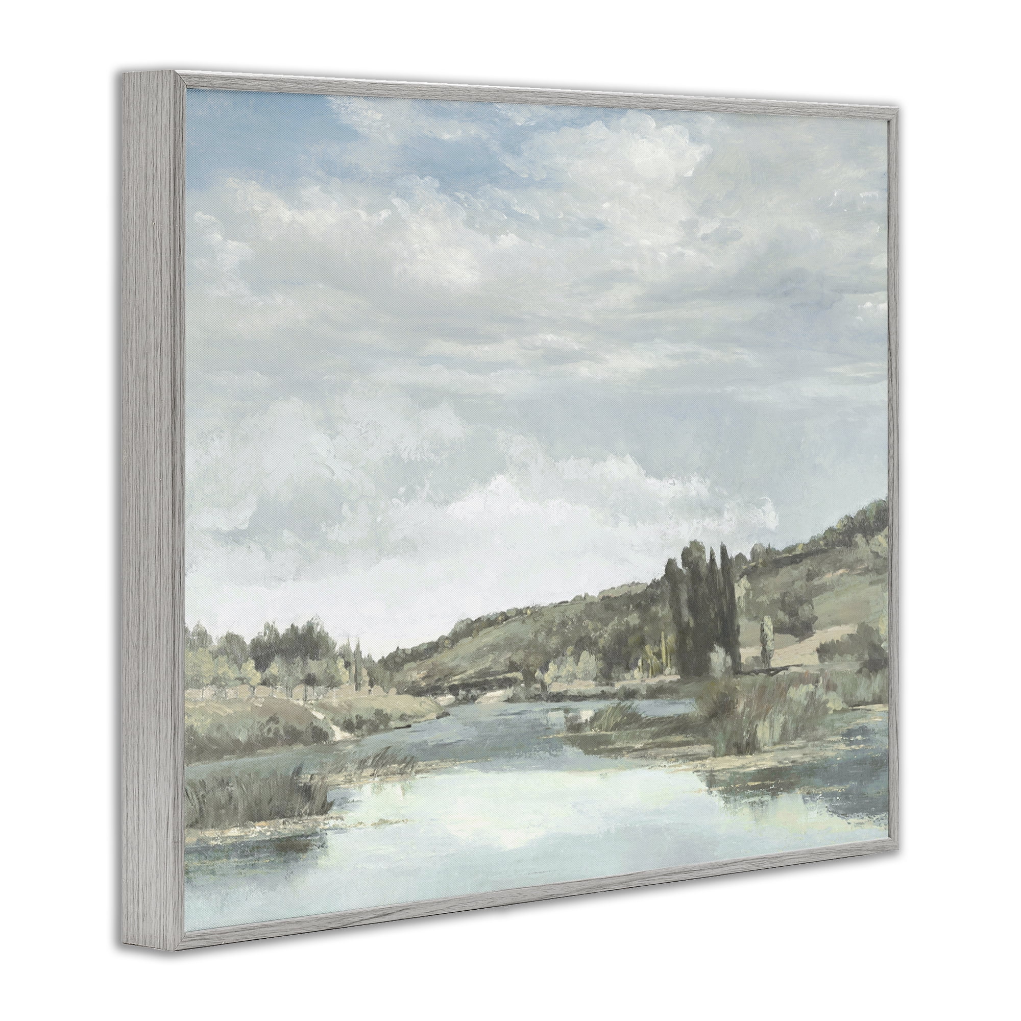 Stupell Industries On The Water Landscape Gray Framed Giclee Art, design by Christy McKee