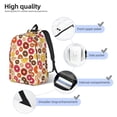 thumbnail image 4 of Lsque Donut Pattern Canvas Daypack, Durable Backpack, High-quality Versatile Backpack,Vintage Compact Backpack-Medium, 4 of 6