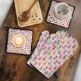 thumbnail image 5 of Colorful Princess Pattern Kitchen Oven Mitt and Pot Holder Sets 2 Pcs for Baking, Cooking and Grilling, Heat Resistant Up To 392 °F, 5 of 7