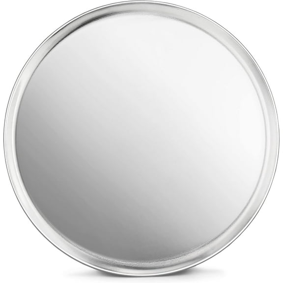 FONTEME 15-inch Aluminum Pizza Tray | Commercial Grade Pizza/Baking Tray for Oven | Pizza Baking Tray for Home And Restaurant | Round, Aluminum, 15-inch [1PK]