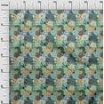 thumbnail image 3 of oneOone Cotton Cambric Teal Green Fabric Florals Fabric For Sewing Printed Craft Fabric By The Yard 56 Inch Wide, 3 of 5