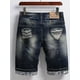 thumbnail image 5 of Pantalones Cortos Vaqueros Vintage Ripped Para Hombre, 5 of 6