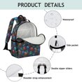 thumbnail image 3 of Mushroom and Forest Black Pattern Cute School Backpack Bag for School with Padded Back and Adjustable Shoulder Straps 15.25"x11.5"x5.25", 3 of 4