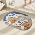 thumbnail image 3 of BZPIZ Cute Ocean Bathroom Rugs, Non Slip Super Absorbent Beach Bathroom Rug Quick Dry Bath Mat for Shower Floor, Kitchen Decor, 3 of 6