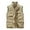 Khaki, variant on Mens Lightweight Shell Vest Outdoor Utility Travel Vest Outerwear Sleeveless Jacket Hiking Runing Clothes