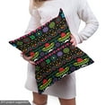 thumbnail image 5 of Ambesonne Mexican Fabric by the Yard Upholstery, Sombrero Mustache Flowers, 1 Yard, Magenta and Apple Green, 5 of 5