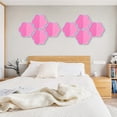 thumbnail image 3 of DOLLAR BOSS 8 Pcs Hexagon Felt Cork Board Tiles, Pink Flower Design Bulletin Board Strips Self Adhesive DIY Bulletin Board Pin Board for Home Wall Decor Stickers Memos Photos Display Notes, Photos, 3 of 9