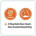 thumbnail image 6 of Pen+Gear Durable View 1-inch D-Ring Binder, Green, 6 of 10