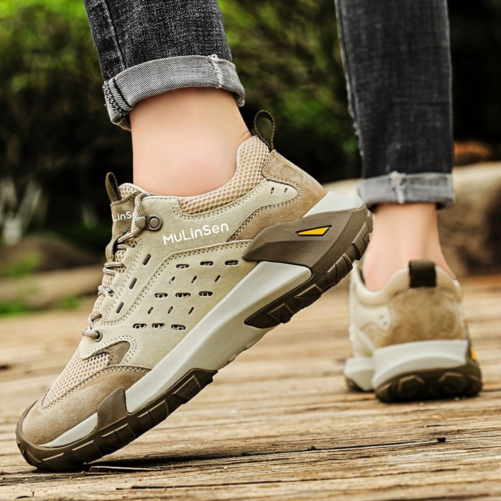 New Mesh Outdoor Hiking Shoes, Wear-Resistant Trekking Casual Shoes, Sports Anti-Slip Breathable Footwear