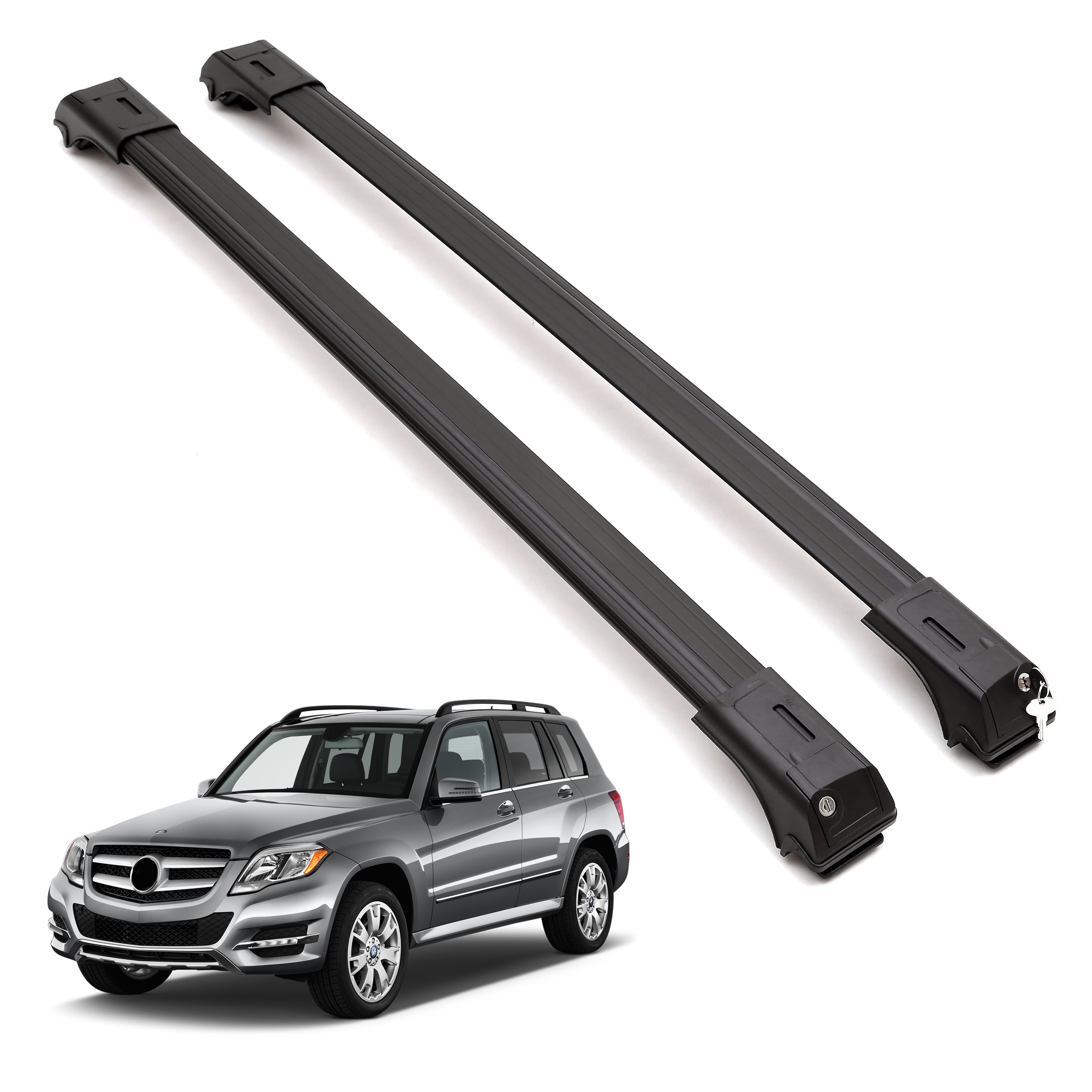 ERKUL Roof Rack Cross Bars for Mercedes Benz GLK 350 20092015
